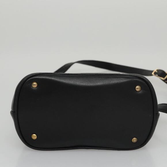 CELINE Shoulder Bag Leather Black Gold - Picture 9 of 12